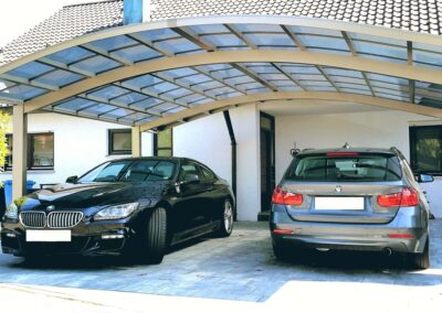 Double carports, protecting vehicles from harmful weather